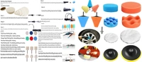 DIY Crafts 150 Pcs 15x10, 5" inch, Mini 1-3" inch Choice 1-7" inch Sponge Buffing Pads Cones Waxing Pads Drill Adapter for Tight Area Detailing Polishing Waxing Sealin (150 Pcs 15x10, 5" inch) - 150 Pcs 15x10, 5" inch