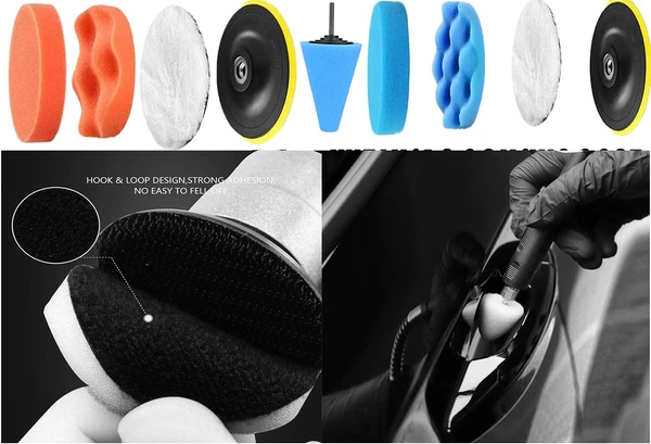 DIY Crafts 120 Pcs 15x1, 3"inch, Mini 1-3"inch Choice 1-7"inch Sponge Buffing Pads Waxing Pads Drill Adapter for Tight Area Detailing Polishing Waxing And Sealing (120 Pcs 15x1, 3"inch) - 120 Pcs 15x1, 3"inch