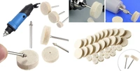 DIY Crafts 15x, Kit With Flexible Shaft, Fur Wool Felt Polishing Pad Polishing Wheel For DIY Craft Point & Mandrel Flexible Shaft Kit for Dre (15x, Kit With Flexible Shaft) - 1 Set / Kit, 27 Pcs Felt Pad 1 Madrel Only
