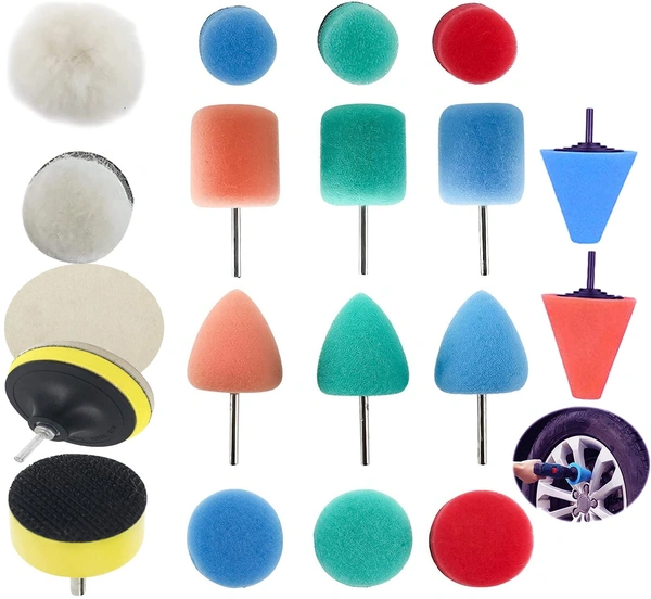 DIY Crafts 30x 15x2, 5"inch, Mini 1-3"inch Choice 1-7"inch Fur Felt Sponge Buffing Pad Waxing Pad Drill Adapter M10/14 for Tight Area Detailing Polishing Waxing & Sealing Gl (30x 15x2, 5"inch) - 30x 15x2, 5"inch