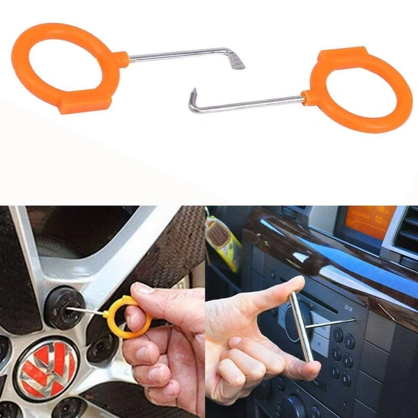 DIY Crafts 18, 18 Pcs Auto Door Clip Trim and Car Radio Removal Tool Kit Install and Remove Fasteners Trims Moldings and Panels for Works (18 Pcs Set Install and Remove Fasten (18) - Pcs, Multi Colour