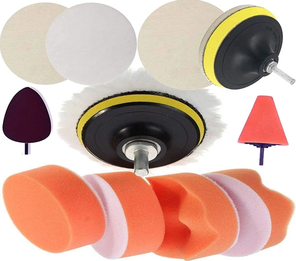 DIY Crafts 3" inch Kit, Felt Fur Pad Cones, 14x Buffing Polishing Detail Pads Use On Rotary Tools,Cordless electric Drill, Polisher for Tight Area Detailing Po(3" inch Kit, Felt Fur Pad Cones) - 3" inch Kit, Felt Fur Pad Cones