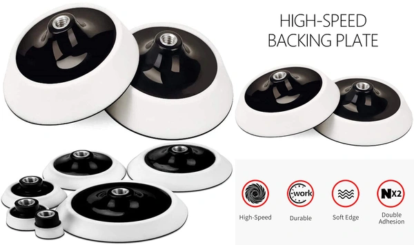 DIY Crafts 4x, 5"inch Backer Pad, 1-6" Inch 25-150mm High RMP For Dust Free Soft/Hard Sanding Pad Sander Backing Pad for Polishing Grinding Polishi(4x, 5"inch Backer Pad) - 4x, 5"inch Backer Pad