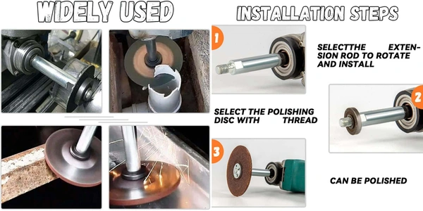 DIY Crafts 1X, 4" inch Extension Rod., M14 Stainless Steel Alloy Material Rotary Extension Shaft Rod Threaded for Rotary Polisher,Car Polisher,Polishing Backing Plate S (1X, 4" inch Extension Rod.) - 1X, 4"inch Extension Rod.