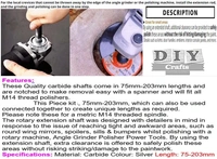 DIY Crafts 1X, 4" inch Extension Rod., M14 Stainless Steel Alloy Material Rotary Extension Shaft Rod Threaded for Rotary Polisher,Car Polisher,Polishing Backing Plate S (1X, 4" inch Extension Rod.) - 1X, 4"inch Extension Rod.