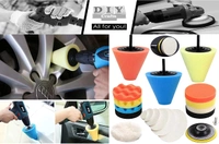 DIY Crafts 1x, 6" inch, Car Buffers and Polishers Kit for Drill, Drill Polishing Wheel Foam Ball Buffing Pads Sponge Ball for Automotive Car Wheels Hub Care, Metal, Plastic, Cera (1x, 6" inch) - 1x, 6" inch