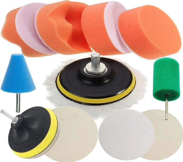 DIY Crafts 1x 7x1, 4"inch Kit, 7 Pcs Gross Polishing Buffing Pad Kit Car Polisher M10/14 Drill Adapter Car Polish Sponge Wheel Kit Car Wash Cleaning Tools C (1x 7x1, 4"inch Kit) - 1x 7x1, 4"inch Kit