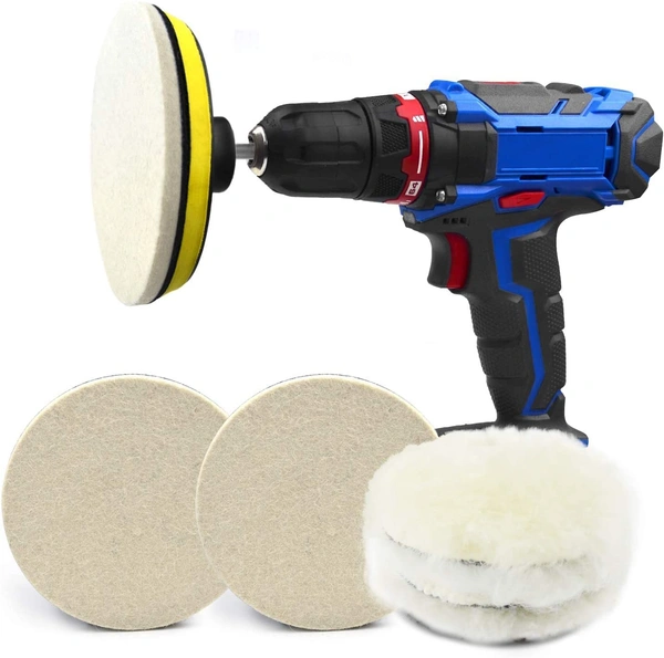 DIY Crafts 1x Fur 1x Felt 1x Nut 1x Backing Pad, 2"inch Kit, 1-7"inch Buffing Wool Felt Polishing Buffing Wheel for Woolen Wax Hook Plate Drill Nut(1x Fur 1x Felt 1x Nut 1x Backing Pad, 2"inch Kit) - 1x Fur 1x Felt 1x Nut 1x Backing Pad, 2"inch Kit