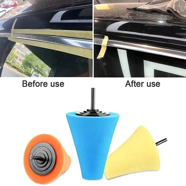 DIY Crafts 1x Kit, 3"inch, Car Buffers and Polishers Kit for Drill, Drill Polishing Wheel Foam Ball Buffing Pads Sponge Ball for Automotive Car Wheels Hub Care, Metal, Plastic, C (1x Kit, 3"inch) - 1x Kit, 3"inch
