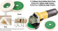 DIY Crafts 1x Polish Compound, 4x Felt Disc, Wool Felt Polishing Wheel Disc Comes Buffing Polishing Cutting Compound for Polish Stainless Steel Metal Marble Glass (1x Polish Compound, 4x Felt Disc) - 4x Felt Disc, Transparent Color