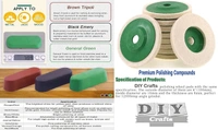 DIY Crafts 1x Polish Compound, 4x Felt Disc, Wool Felt Polishing Wheel Disc Comes Buffing Polishing Cutting Compound for Polish Stainless Steel Metal Marble Glass (1x Polish Compound, 4x Felt Disc) - 4x Felt Disc, Transparent Color