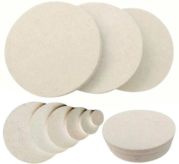 DIY Crafts 1x1, 6" inch Kit/Set, Wool Felt Pad For Disc Polishing Pads Backing Pad with Drill Adapter Kit Grind and Polish Glass Plastic Metal Marble Ca (1x1, 6" inch Kit/Set) - 1x1, 6" inch Kit / Set