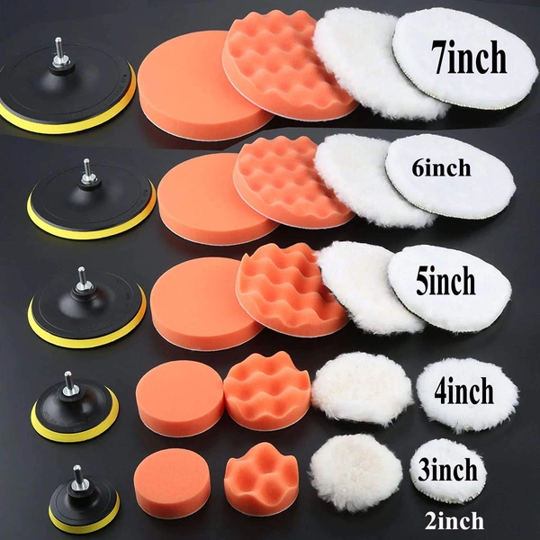 DIY Crafts 2" Inch, 6 Pcs As Image, 12 Pieces Kit Mini Buffing Polishing Detail Polisher Pads Use On Rotary Tools, Drill, Polisher Tool for Tight Area Detailing Polis(2" Inch, 6 Pcs As Image) - 2" Inch, 6 Pcs As Image