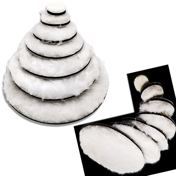 DIY Crafts 2 Pcs, 5" inch Wool Felt Pad Only, Polishing Buffer Wool Polishing Pad For 5/8 Thread Drill Adapter (Multicolour) (1"(2 Pcs, 5" inch Wool Felt Pad Only) - 2 Pcs, 5" inch Wool Felt Pad Only