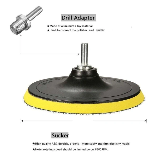 DIY Crafts 2 Pcs, 6" inch Felt Pad Only, Felt Pad Only Wool For Drill Thread Sucker Wool Cleaning Polishing Sponge Buffing Universal Nut M10/14 With F (2 Pcs, 6" inch Felt Pad Only) - 2 Pcs, 6" inch Felt Pad Only