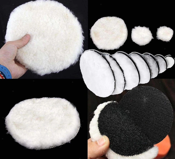 DIY Crafts 2 Pcs, 7" Fur Felt Pad Only, Scratch Remower Glass Windshield Polishing Pad Wool Polishing Bonnet Polishing Polish Waxing Polishing Buffing (2 Pcs, 7" Fur Felt Pad Only) - 2 Pcs, 7" Fur Felt Pad Only