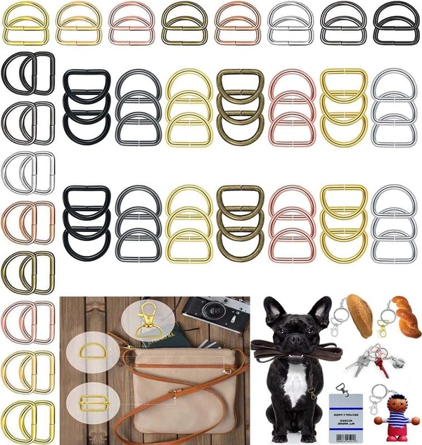 DIY Crafts 3 Pcs D Rings, Antique Bronze, Keyrings & Keychains Round Swivel Snap Hooks Key Rings Chain Jump Rings Mini Screw Metal For Lanyard, ID (3 Pcs D Rings, Antique Bronze) - 3 Pcs D Rings, Antique Bronze