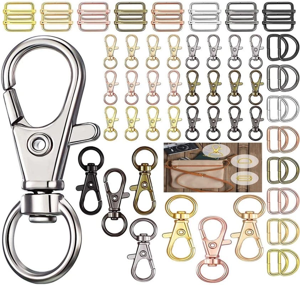 DIY Crafts 3 Pcs D Rings, Antique Bronze, Keyrings & Keychains Round Swivel Snap Hooks Key Rings Chain Jump Rings Mini Screw Metal For Lanyard, ID (3 Pcs D Rings, Antique Bronze) - 3 Pcs D Rings, Antique Bronze