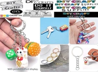 DIY Crafts 2 Pcs, Silvery Bright, Split Key Ring with Chain Set, Metal Flat Keychain Rings 1 Inch with Open Jump Rings and Screw Eye Pins Bulk, for Handbag Hangers Hooks B(2 Pcs, Silvery Bright) - 2 Pcs, Silvery Bright