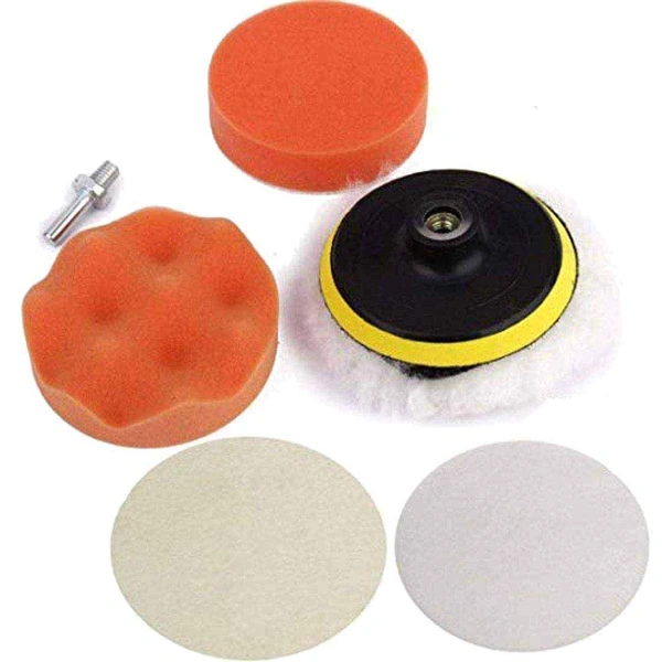 DIY Crafts 2 Sets, Polishing Sponge Set, 3inch Drill Buffing Sponge Pads Kit Including Felt Polishing Pads+Woolen Buffer Thread Drill Adapter Shank Drill Thread (Pack Of 2 Sets, Polishing Sponge Set) - Pack Of 2 Sets, Polishing Sponge Set