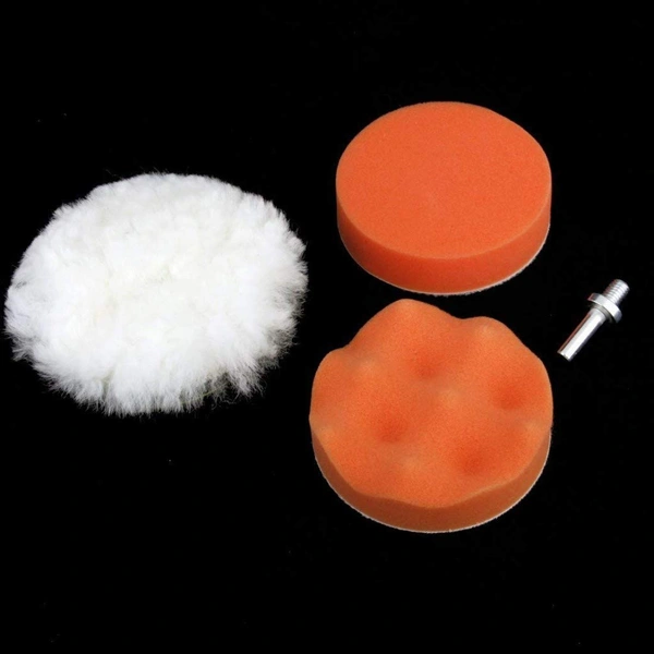 DIY Crafts 2 Sets, Polishing Sponge Set, 3inch Drill Buffing Sponge Pads Kit Including Felt Polishing Pads+Woolen Buffer Thread Drill Adapter Shank Drill Thread (Pack Of 2 Sets, Polishing Sponge Set) - Pack Of 2 Sets, Polishing Sponge Set
