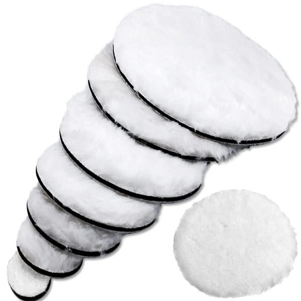 DIY Crafts 5 Pcs, 7" inch Wool Felt Pad Only, Wool Felt Pad Only For Polishing Pad Kit Thread Back Pad & Adapter Sponge Wool For Polishing W (5 Pcs, 7" inch Wool Felt Pad Only) - 5 Pcs, 7" inch Wool Felt Pad Only