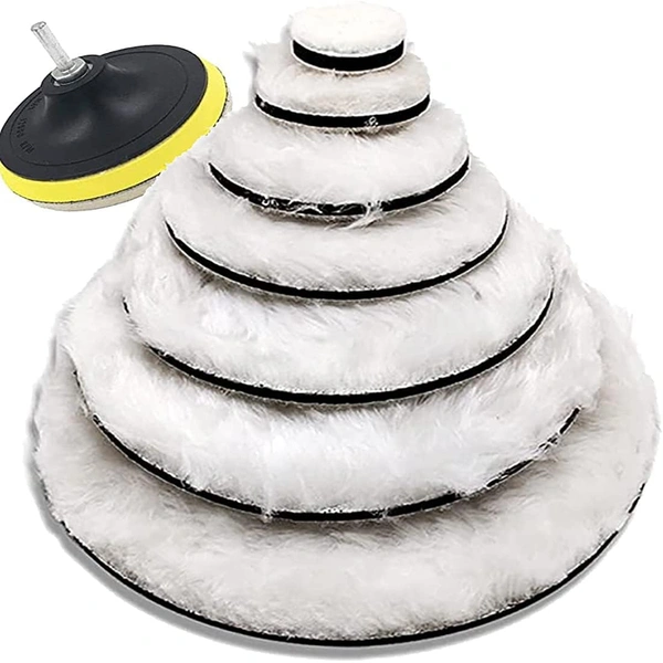 DIY Crafts 20 Pcs, 2" inch Only Fur Felt Pad, Only Fur Felt Pad For Sponge Woolen Polishing Waxing Buffing Pads Kit Car Drill Adapter M10/14 Washing Tool Quick Cl (20 Pcs, 2" inch Only Fur Felt Pad) - 20 Pcs, 2" inch Only Fur Felt Pad