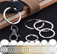 DIY Crafts 70 Pcs 14 Sets, Nicket Silver, Split Key Rings Bulk for Keychain and Crafts - (5 Size) - (Sil (70 Pcs 14 Sets, Nicket Silver) - 70 Pcs 14 Sets, Nicket Silver