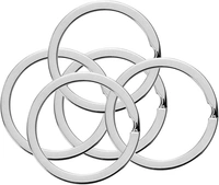 DIY Crafts 70 Pcs 14 Sets, Nicket Silver, Split Key Rings Bulk for Keychain and Crafts - (5 Size) - (Sil (70 Pcs 14 Sets, Nicket Silver) - 70 Pcs 14 Sets, Nicket Silver