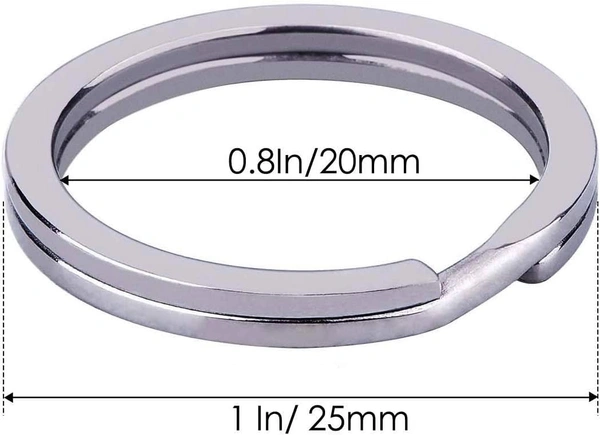 DIY Crafts 70 Pcs 14 Sets, Nicket Silver, Split Key Rings Bulk for Keychain and Crafts - (5 Size) - (Sil (70 Pcs 14 Sets, Nicket Silver) - 70 Pcs 14 Sets, Nicket Silver