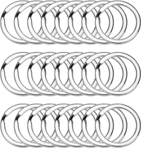 DIY Crafts 70 Pcs 14 Sets, Nicket Silver, Split Key Rings Bulk for Keychain and Crafts - (5 Size) - (Sil (70 Pcs 14 Sets, Nicket Silver) - 70 Pcs 14 Sets, Nicket Silver