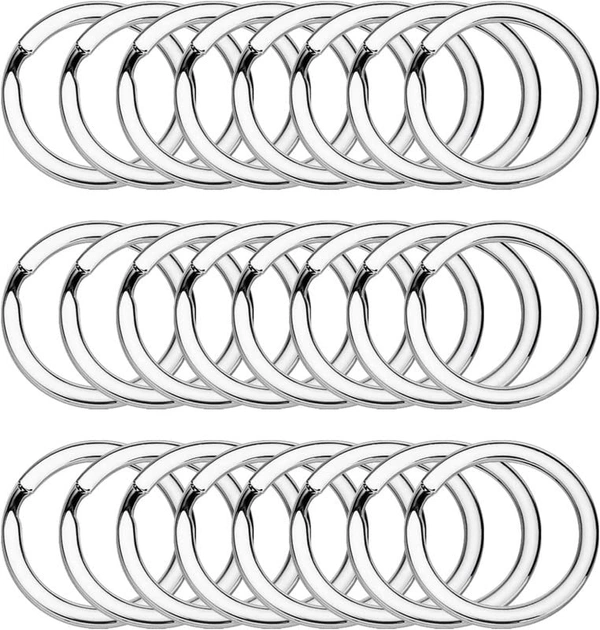 DIY Crafts 70 Pcs 14 Sets, Nicket Silver, Split Key Rings Bulk for Keychain and Crafts - (5 Size) - (Sil (70 Pcs 14 Sets, Nicket Silver) - 70 Pcs 14 Sets, Nicket Silver