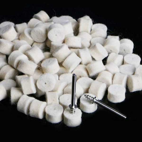 DIY Crafts 20 Pcs, Felt Pad+1x Mandrel, 20 Pcs, Felt Pad+1x Mandrel, 13mm Wool Felt Polishing Buffing Pad + 2 Shank Wheel Disk Sheets for Grindin(20 Pcs, Felt Pad+1x Mandrel) - 20 Pcs, Felt Pad+1x Mandrel