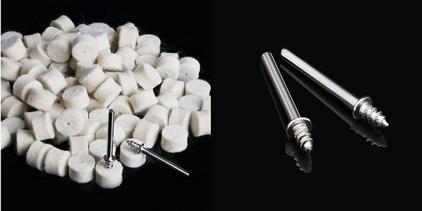 DIY Crafts 20 Pcs, Felt Pad+1x Mandrel, 20 Pcs, Felt Pad+1x Mandrel, 13mm Wool Felt Polishing Buffing Pad + 2 Shank Wheel Disk Sheets for Grindin(20 Pcs, Felt Pad+1x Mandrel) - 20 Pcs, Felt Pad+1x Mandrel