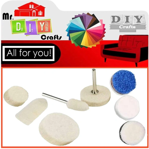 DIY Crafts 20 Pcs Kit, Only 4 Type Felt Pad Cone 1 Mandrel, Wool Felt Polishing Pad Felt Mo (20 Pcs Kit, Only 4 Type Felt Pad Cone 1 Mandrel) - 20 Pcs Kit, Only 4 Type Felt Pad Cone 1 Mandrel