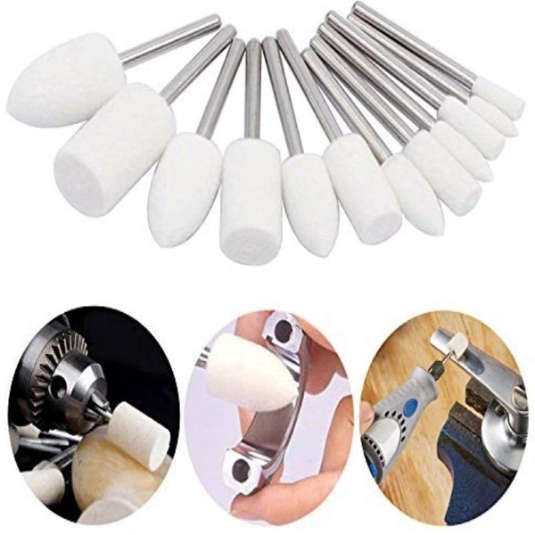 DIY Crafts 30 Pcs Kit, Only 4 Type Felt Pad Cone 1xMandrel, Felt Polishing Pad & Wheel Point & Pieces Mandrel Kit Accessory Set for Dremel (30 Pcs Kit, Only 4 Type Felt Pad Cone 1xMandrel) - 30 Pcs Kit, Only 4 Type Felt Pad Cone 1xMandrel