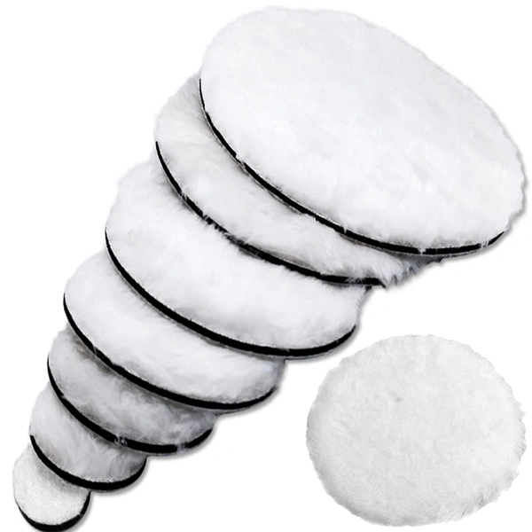 DIY Crafts 5x 7" inch Wool Felt Pad, Wool Felt Pad For Buffing Felt Fur Pad Auto Car Polishing Buffer + Backing Pad + M10/14 Drill Ad(5x 7" inch Wool Felt Pad) - 5x 7" inch Wool Felt Pad, Multi - Color