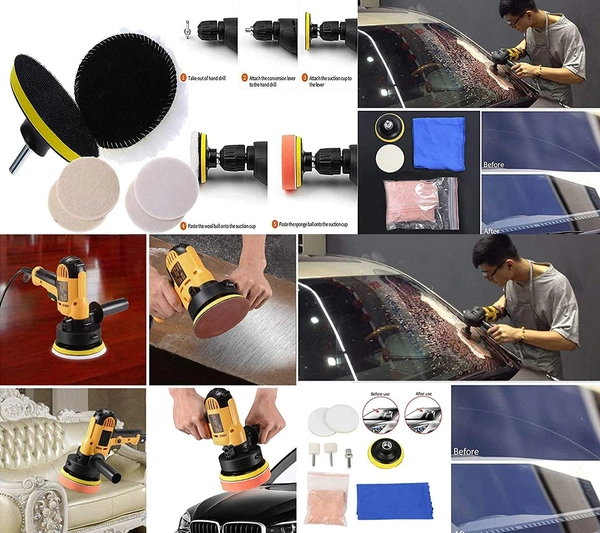 DIY Crafts 900 Grm Kit, Cerium Oxide, 3"inch Kit Buffing and Polishing Pad Kit with As Choice Size Kit Thread Backing pad & Adapters for Car Sanding, Polishing, Waxing, S (900 Grm Kit, Cerium Oxide) - 900 Grm Kit, Cerium Oxide
