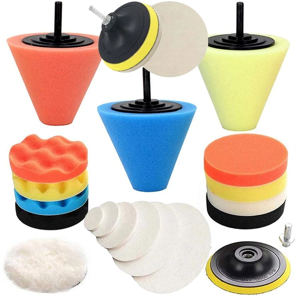 DIY Crafts 2x, 1" inch, Car Buffers and Polishers Kit for Drill, Drill Polishing Wheel Foam Ball Buffing Pads Sponge Ball for Automotive Car Wheels Hub Care, Metal, Plastic, Cera (2x, 1" inch) - 2x, 1" inch