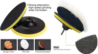 DIY Crafts 2x, 3"inch, Wool & Felt Waxing Sponge & Felt Pads Buffing Polishing Pad Car Polisher Kit Drill Adapter (3-7" inch Backing Pad + Universal (2x, 3"inch) - 2x, 3"inch
