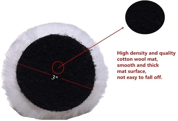 DIY Crafts 3, 4" inch Only Wool Pad, 3"-7" inch Only Wool Pad Drill Thread Sucker Wool Cleaning Polishing - Set of As Choice Durable & Sturdy Construction(3, 4" inch Only Wool Pad) - Standard, 4" inch Only Wool Pad