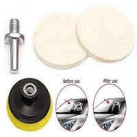 DIY Crafts 3" inch 1 Pcs Kit, 1 Pc Felt Pad, Backing Pad; Universal Nut; Wool Polishers Polishing Clean Buffing Pad Bonnet for Upholstery Car(3" inch 1 Pcs Kit, 1 Pc Felt Pad) - 1 Pcs Kit, 3" inch 1 Pc Felt Pad