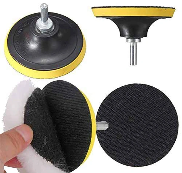 DIY Crafts 3" Inch Combo Kit, Buffing Felt Fur Pad Auto Car Polishing Buffer + Backing Pad + M (3" Inch Combo Kit) - 3" Inch Combo Kit, Multi - Color