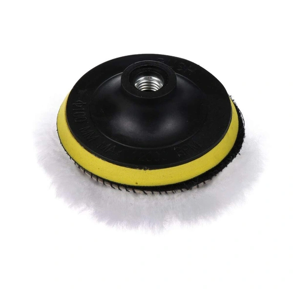 DIY Crafts 3" Inch Pad + Backing Pad, 1 Pc Off White, 3"/4"/7"inch 76/100/180mm Wool Polishing Buffing Waxing Pad Plate M10/14 Connector Cleaning Tools B(3" Inch Pad + Backing Pad, 1 Pc Off White) - 3" Inch Pad + Backing Pad, 1 Pc Off White