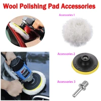 DIY Crafts 3" Inch Pad + Backing Pad, 1 Pc Off White, 3"/4"/7"inch 76/100/180mm Wool Polishing Buffing Waxing Pad Plate M10/14 Connector Cleaning Tools B(3" Inch Pad + Backing Pad, 1 Pc Off White) - 3" Inch Pad + Backing Pad, 1 Pc Off White