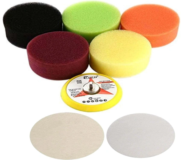 DIY Crafts 3 Kit, Felt Sponge Pad Kit, 18x Mini Buffing Polish Detail Polisher Pads On Rotary Tools,Cordless Drill, Polisher Tool for Tight Area Detailing Po (3 Kit, Felt Sponge Pad Kit) - 3 Kit, Felt Sponge Pad Kit