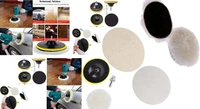 DIY Crafts 3"inch 80mm Compound Drill Buffing Sponge Pads(Polishing Pads, 1 Woolen Buffer and 1 Thread Drill Adapter, M10 Universal Adopter Choice Available (1 Kit 5x1, Soft Pad+Felt Pad+Adopte - 1 Kit 5x1, Soft Pad+Felt Pad+Adopter+M10