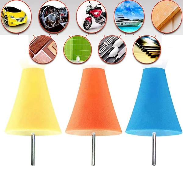 DIY Crafts 6 Pcs, 2x Set, Sponge Buffing for Automotive Car Wheel Hub Care, Metal Polish Buffing Polishing Ball for Aluminum Stainless Steel For Car Wheel Hu (6 Pcs, 2x Set) - 6 Pcs, 2x Set