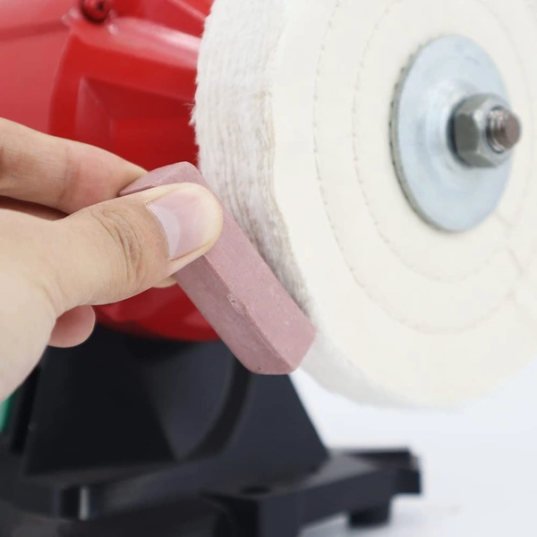 DIY Crafts 3 Pcs + 1x Polishing Compound, Red, Off White 1 Piece 120 * 100 * 19mm + 4 Groove, Cotton Cloth Polishing Buffing Wheel for (3 Pcs + 1x Polishing Compound, Red) - 3 Pcs + 1x Polishing Compound, Red