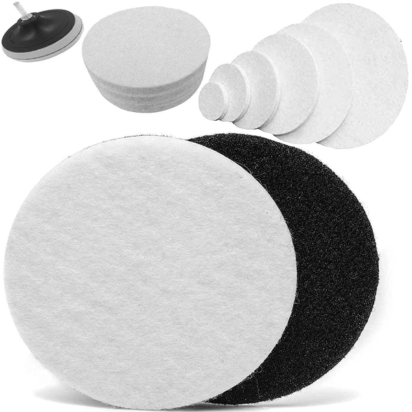 DIY Crafts 3 Pcs, 3"inch Felts Pad Only, Felt Pad Only For UR Cerium Oxide Glass 9 Oz Mesh Cerium Oxide Optical Glass Polishing Compound Powder Windscreen Glass Clea(3 Pcs, 3"inch Felts Pad Only) - 3 Pcs, 3"inch Felts Pad Only